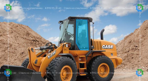 Стекло дверное левое (закаленное) для CASE 521E, 521F