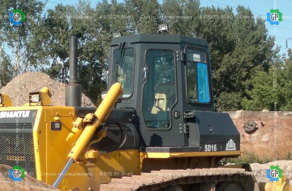 Стекло кузовное левое не подвижная форточка ближе к заднему стеклу (закаленное) для Shantui SD16