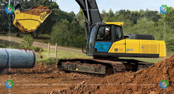 Стекло дверное левое нижнее (закаленное) для John Deere E210LC, E240LC, E260LC, E300LC, E330LC, E360LC