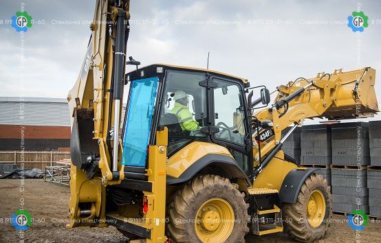 Стекло заднее (закаленное)441-4182 размер 1382х928 для Caterpillar 428F2 (2017 год), 432F2 (2017 год), 434F2 (2017 год), 444F2 (2017 год)