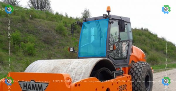Стекло лобовое (закаленное) для Hamm 3412, 3412 HT, 3416, 3416 HT, 3520, 3520 HT