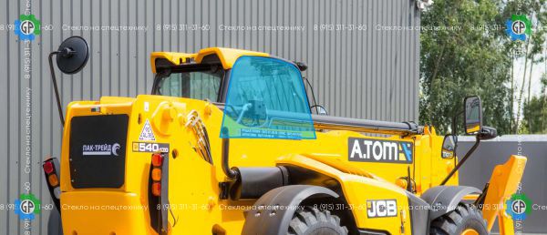 Стекло кузовное правое возле стрелы (закаленное) 827/80212 827/80212 для JCB Loadall 531-70, Loadall 540-140, Loadall 540-170