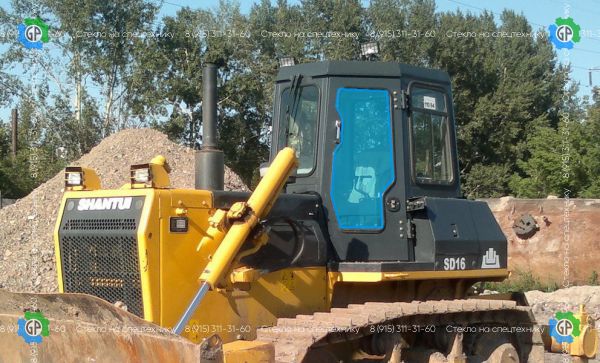 Стекло дверное левое (закаленное) для Shantui SD16