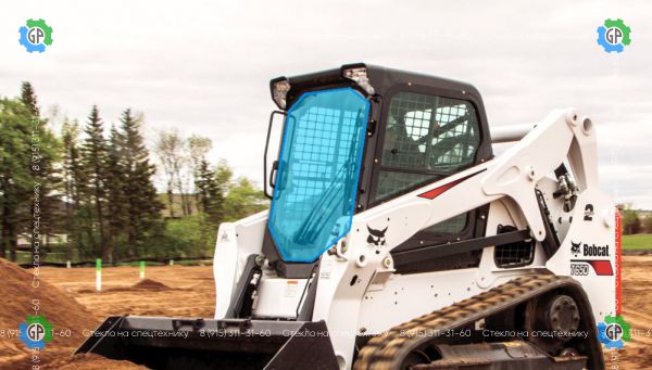 Стекло лобовое (закаленное) 7120401 для Bobcat T650, T650H, T770