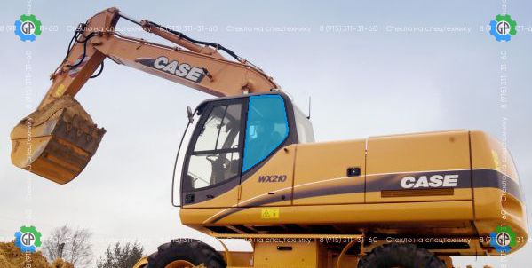 Стекло кузовное заднее левое (закаленное) для CASE CX350, CX370, CX470, CX700, WX130, WX210