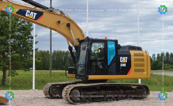 Стекло кузовное заднее левое (закаленное) (редкая кабина) для Caterpillar 320DL, 320EL, 324DL, 324EL, 325DL, 325EL, 329DL, 329EL, 336DL, 336EL