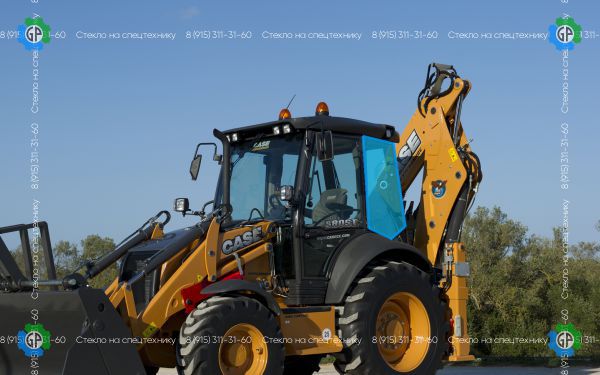 Стекло кузовное заднее левое (закаленное) для CASE 580ST