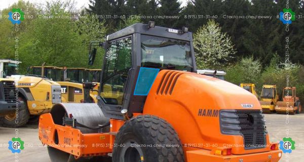 Стекло заднее нижнее левое (закаленное) для Hamm 3412, 3412 HT, 3416, 3416 HT, 3520, 3520 HT