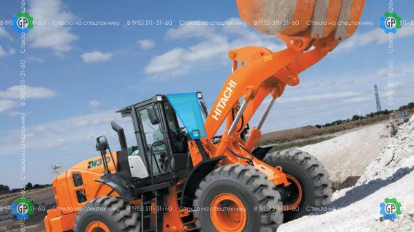 Стекло лобовое центральное (триплекс) для Hitachi ZW310
