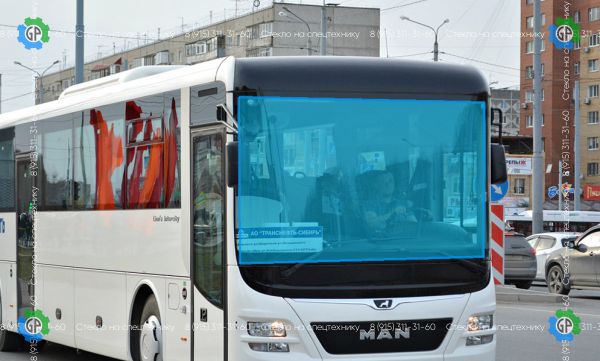 Стекло лобовое для MAN Lion`s Intercity C R61 (без полосы) Размер 2779*1481 (2016 год)
