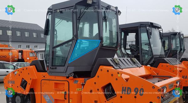 Стекло кузовное заднее левое нижнее (закаленное) для Hamm HD 110, HD 90