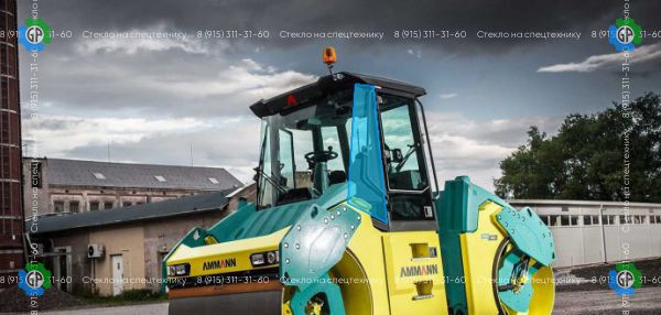 Стекло лобовое левое (закаленное) для Каток Ammann ARX 90