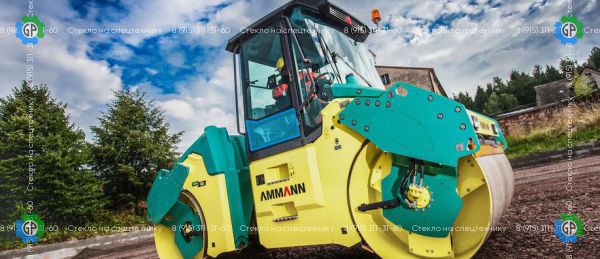 Стекло нижнее правая дверь (закаленное) для Каток Ammann ARX 90