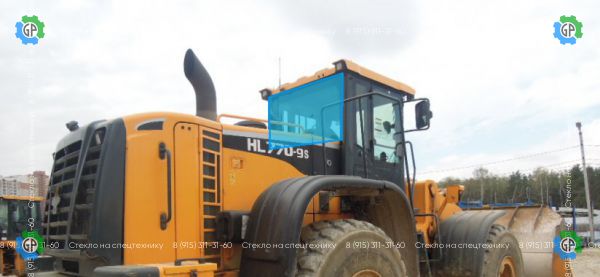 Стекло заднее (закаленное) для Hyundai HL770-9s, HL780-9s