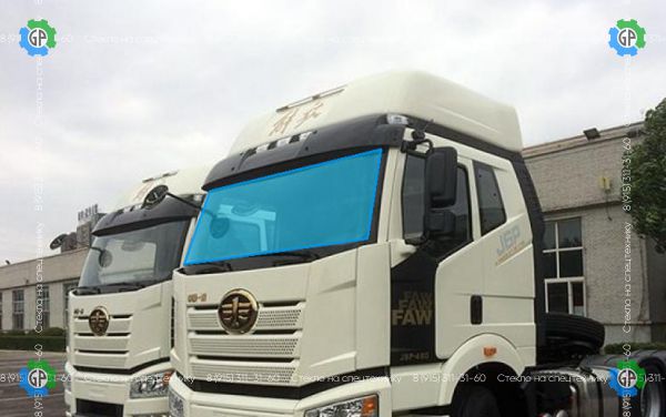 Стекло лобовое для FAW Jiefang J6 (без полосы) Размер 2297*945 (2011 год)