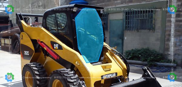 Стекло лобовое (закаленное) для Caterpillar 262C