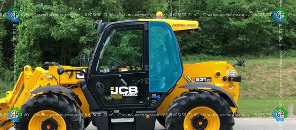Стекло кузовное заднее левое (закаленное) 827/80213 82780213 для JCB Loadall 531-70, Loadall 540-140, Loadall 540-170