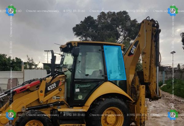 Стекло кузовное заднее левое верхние (закаленное) 325-9300 для Caterpillar 428F (2006 год), 432F (2006 год), 434F (2006 год), 444F (2006 год)