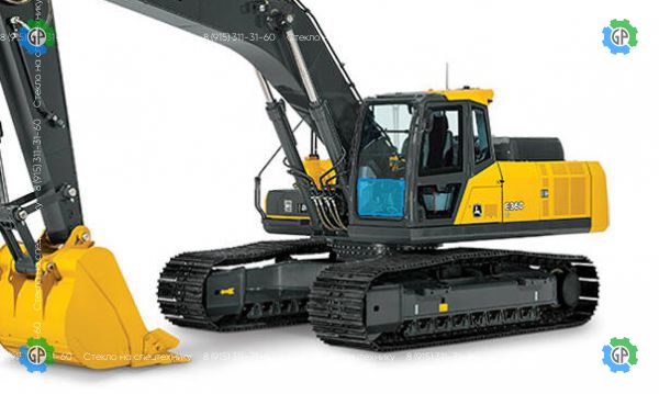 Стекло лобовое нижнее (закаленное) для John Deere 200D LC, 240D LC, 260D LC, 300D LC, 330D LC