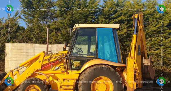 Стекло кузовное заднее левое (закаленное) для JCB 3CX (1997 год), 4CX (1997 год)