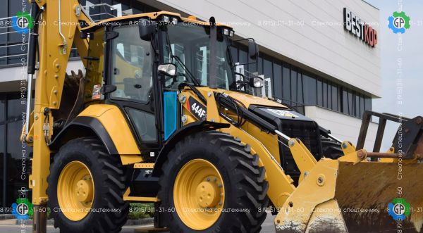 Стекло лобовое нижнее правое (закаленное)382-2344 для Caterpillar 428F2 (2017 год), 432F2 (2017 год), 434F2 (2017 год), 444F2 (2017 год)