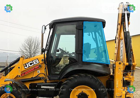 Стекло кузовное заднее левое (глухое) (закаленное) для JCB 3CX (2015 год), 4CX (2015 год)