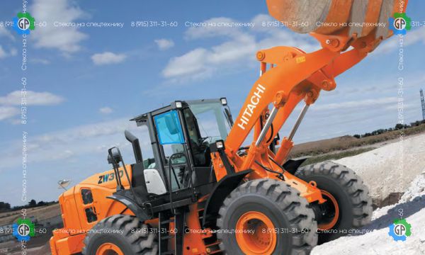 Стекло дверное верхние (подвижное) (закаленное) (левое, правое) для Hitachi ZW310
