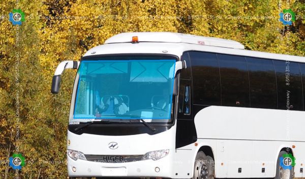 Стекло лобовое для Higer 6885 / 6840 / 6826 ЗП Размер 2508*1527 (2007 год)