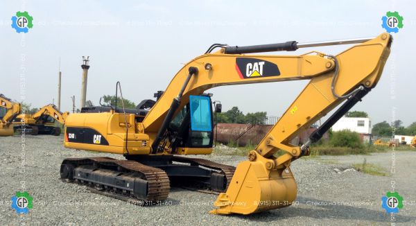 Стекло лобовое верхние (закаленное) (полукруг снизу) 246-9987 для Caterpillar 312D2L, 319DLN, 320D, 320DL, 320DLN, 324DL, 325DL, 329DL, 336DL, M313D (2007 год), M315D, M318C (2000 год)