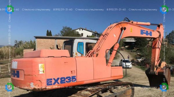 Правое кузовное заднее форточка (закаленное) для Fiat-Hitachi EX165-5, EX255-5, EX355-5