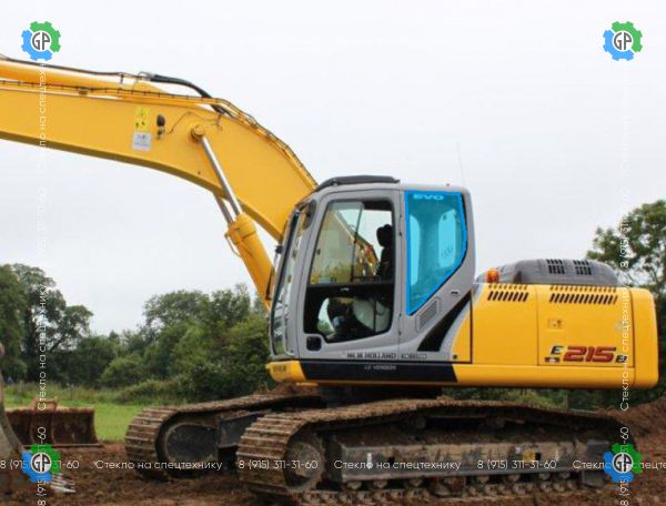 Стекло кузовное заднее левое (закаленное) для New Holland E215B