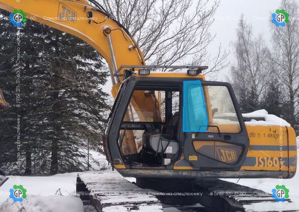 Стекло кузовное заднее левое (закаленное) для JCB JS 145 (1997 год), JS 160 (1997 год), JS 220 (1997 год), JS 330 (1997 год)