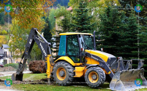 Стекло кузовное заднее правое с шелкографией (закаленное) для Volvo BL61 (2003 год), BL71 (2003 год)