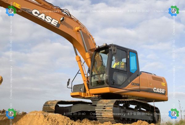 Стекло кузовное заднее левое (закаленное) khn14910 для CASE CX210B