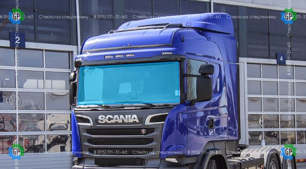 Стекло лобовое для Scania (Serie 5) / (Serie R) Размер 2281*877 (2004 год)
