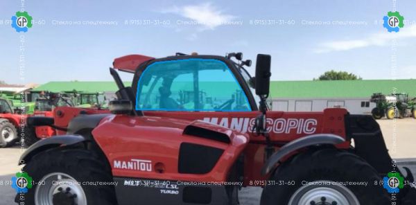 Стекло кузовное правое возле стрелы (закаленное) для Manitou MLT-X 735LSV