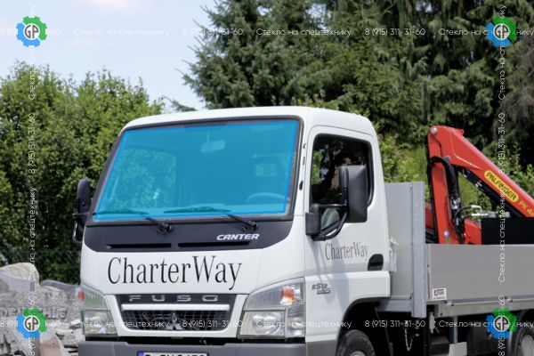 Стекло лобовое для Mitsubishi Canter FE700 Размеры 1526*675 (2001 год)