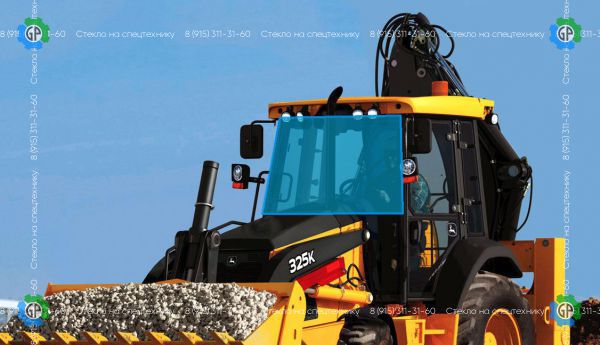 Стекло лобовое верхние (триплекс) для John Deere 325K