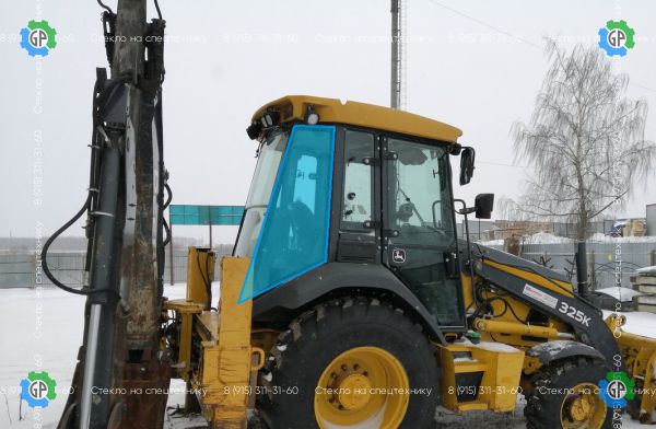 Стекло заднее кузовное правое под вклейку (закаленное) для John Deere 325K