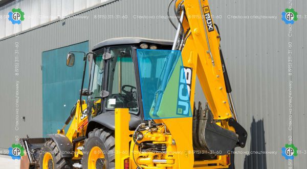 Стекло заднее (закаленное) для JCB 3CX (2015 год), 4CX (2015 год)