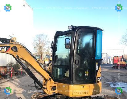 Стекло кузовное левое (закаленное) для Caterpillar 303.5 DCR