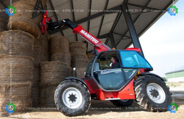 Стекло дверное левое верхнее (закаленное) для Manitou MLT-X 735LSV