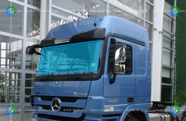 Стекло лобовое для Mercedes Actros II Wide Cab / Axor (11-) (без полосы) ДД (камера) Размер 2310*934 (2011 год)