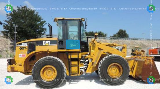 Стекло дверное правое нижнее (закаленное) для Caterpillar 938G