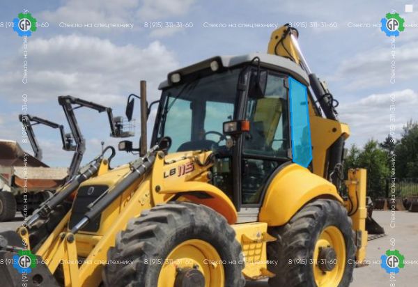 Стекло кузовное заднее левое с отверстиями (закаленное) 85801628 для New Holland LB115