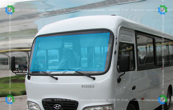 Стекло лобовое для Hyundai County Размер 1935*863 (2005 год)