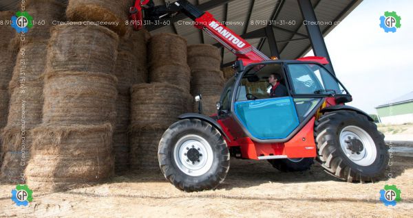 Стекло дверное нижнее левое (закаленное) для Manitou MLT-X 735LSV