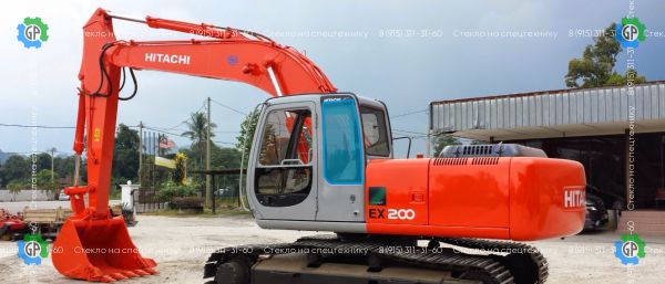 Стекло кузовное левое (закаленное) для Hitachi EX100-5, EX120-5, EX200-5, EX300-5