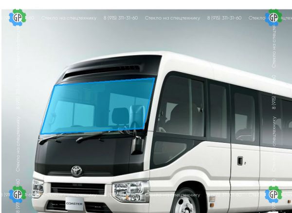 Стекло лобовое для Toyota Coaster Размер 2039*897 (2017 год)