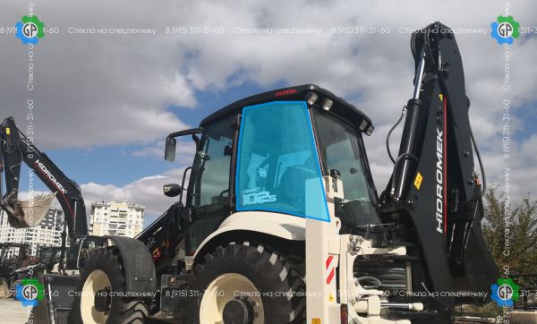 Стекло кузовное заднее левое (закаленное) f33/21027 для Hidromek HMK 102B (2010 год), HMK 102S (2010 год)